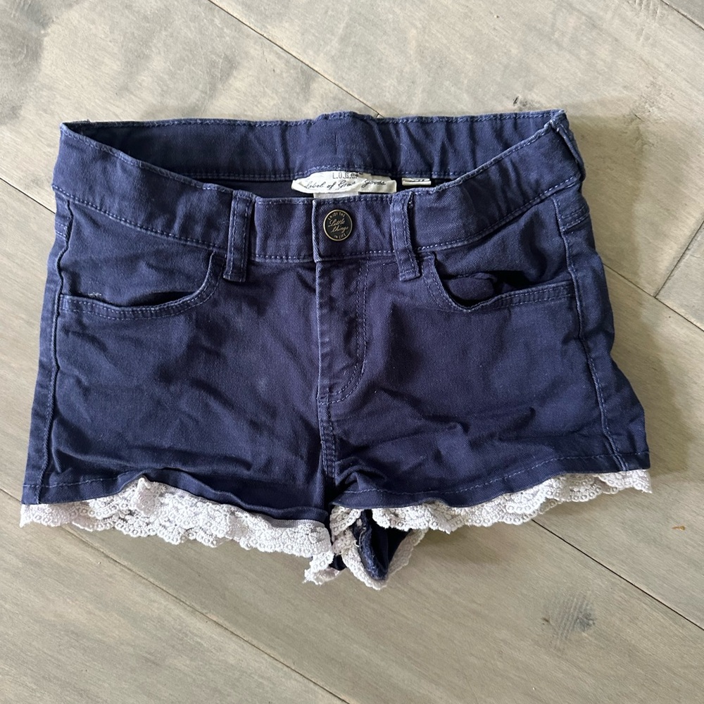 H&M girls dressy lace shorts